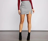 Playfully Poised Plaid Mini Skirt