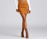 Endless Possibility Faux Suede Mini Skirt
