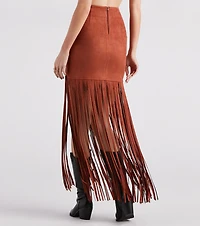 Wild At Heart Long Fringe Skirt