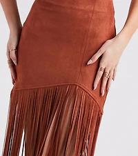 Wild At Heart Long Fringe Skirt