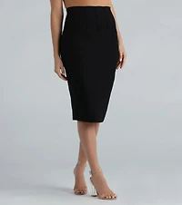 Flaunting It High-Rise Corset Midi Skirt