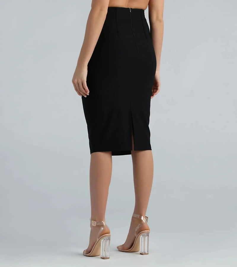 Flaunting It High-Rise Corset Midi Skirt