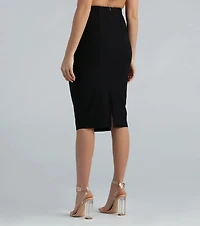 Flaunting It High-Rise Corset Midi Skirt