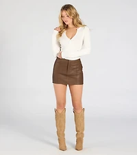 Sleek Style Sense Bodycon Mini Skirt