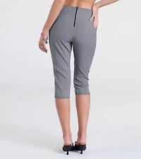 Stylish Strolls High-Rise Gingham Capri Pants