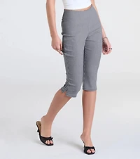 Stylish Strolls High-Rise Gingham Capri Pants