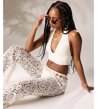 Get The Look Crochet High-Rise Pants