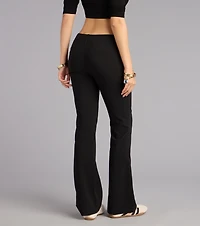 Sleek Polish High-Rise Flare Trouser Pants