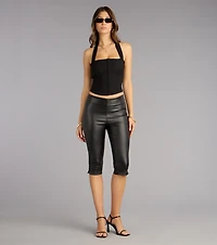 City Slick Coated Mid Rise Capri Pants