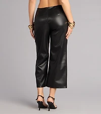 The Icon Faux Leather Capri Pants