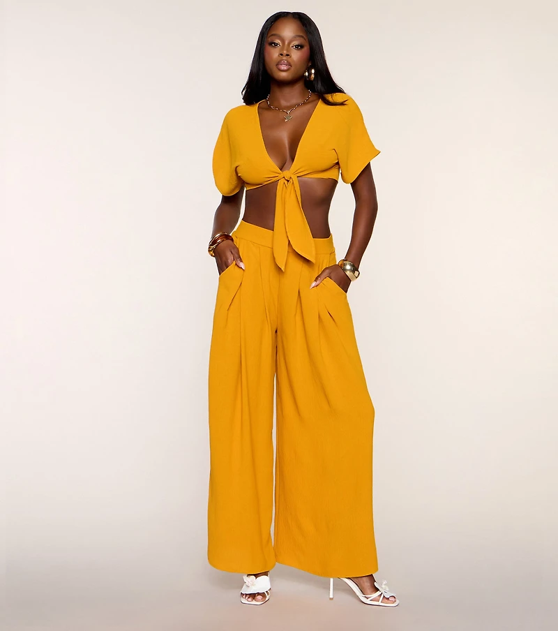 Breezy And Bold Wide-Leg Pants