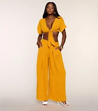Breezy And Bold Wide-Leg Pants