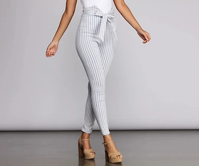 Summer Stripes Paperbag Pants