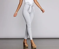 Summer Stripes Paperbag Pants