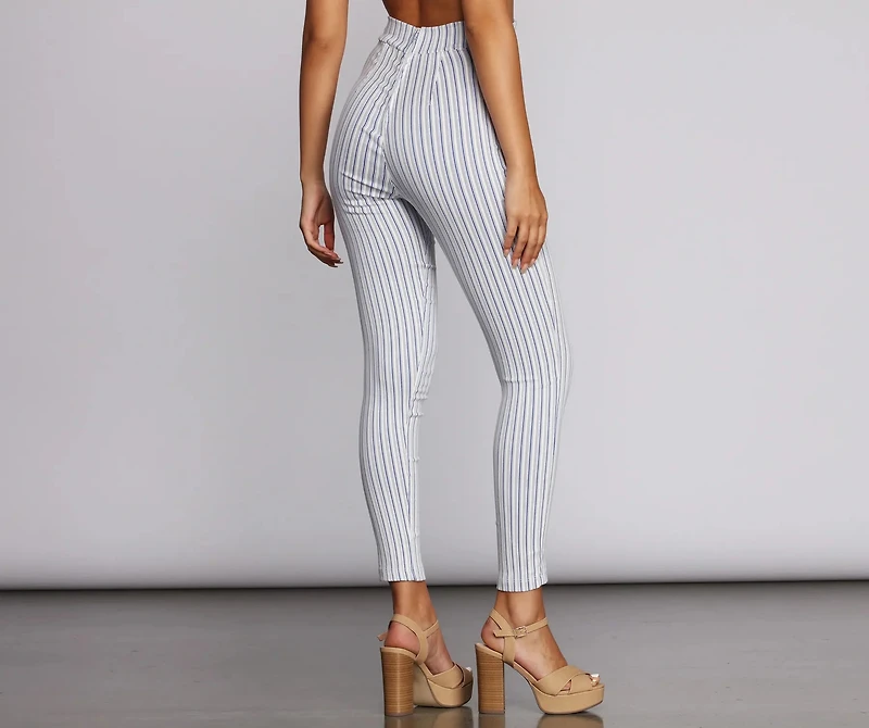 Summer Stripes Paperbag Pants