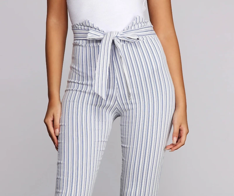Summer Stripes Paperbag Pants