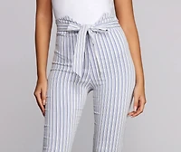 Summer Stripes Paperbag Pants