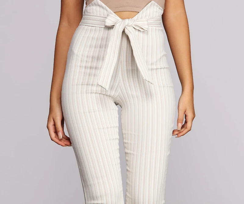 Summer Stripes Paperbag Pants