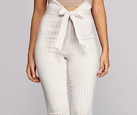 Summer Stripes Paperbag Pants