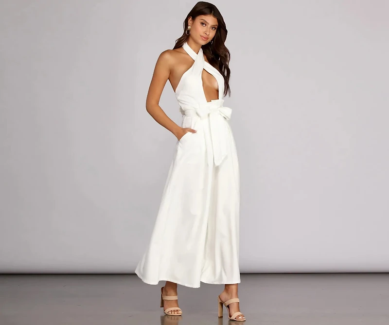 Out And About Halter Jumpsuit