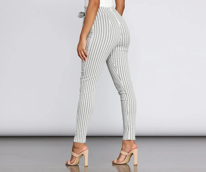 Summer Stripes Paperbag Pants