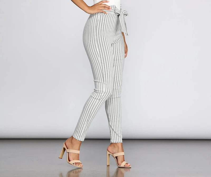 Summer Stripes Paperbag Pants