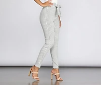 Summer Stripes Paperbag Pants