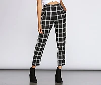 Plaid Perfection High Waist Pants
