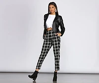 Plaid Perfection High Waist Pants