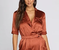 Satin Utility Jumpsuit
