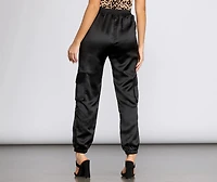 Sleek Satin Joggers