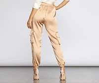 Sleek Satin Joggers