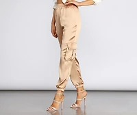 Sleek Satin Joggers