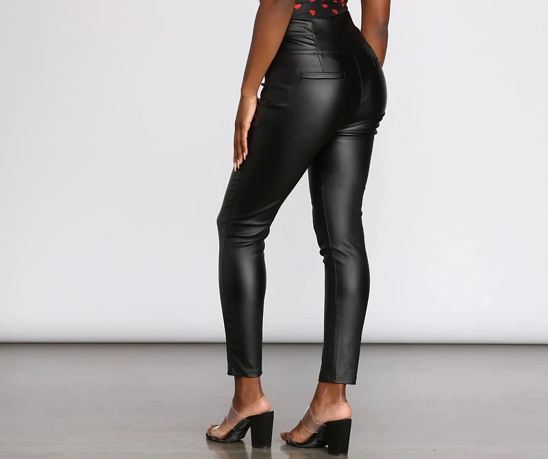 Sleek Chic Faux Leather Pants