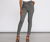 Tied To Style Jacquard Pants