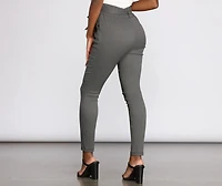 Tied To Style Jacquard Pants