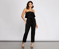 Miss Independent Strapless Tapered Jumpsuit