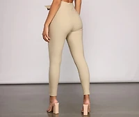 Classic And Chic Tie-Waist Skinny Pants