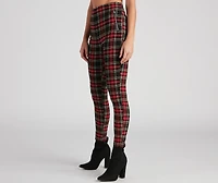 Perfect Plaid High-Rise Pants