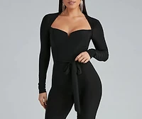 Keeping It Simple Tie-Waist Jumpsuit