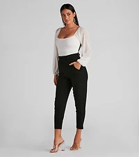 Feeling Poised Woven Trousers