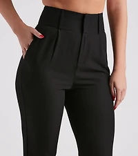 Perfectly Pleated Cuffed Trouser Pants