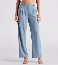 Chic Crepe Boyfriend Trouser Pants
