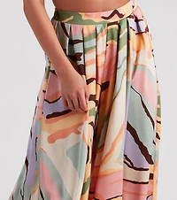 Bring The Heat Printed Wide-Leg Pants