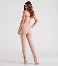 Sophiscated Chic Belted Jumpsuit