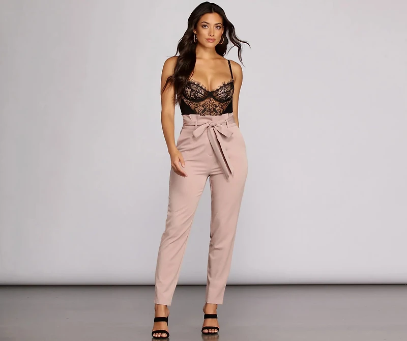 Essential Tapered Paper Bag Pants