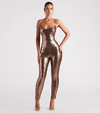Twinkle And Glow Sequin Skinny Jumpsuit