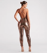 Twinkle And Glow Sequin Skinny Jumpsuit