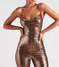 Twinkle And Glow Sequin Skinny Jumpsuit