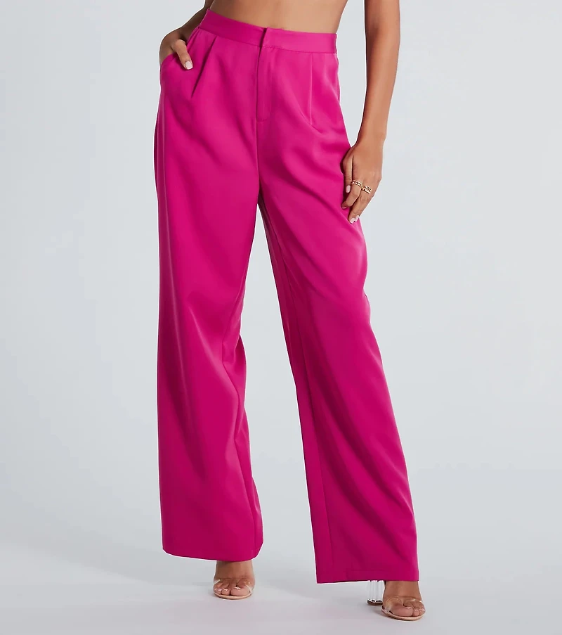 Chic And Elevated Woven Trouser Pants